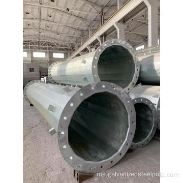 220kV Polygonal Galvanized Transmission Steel Pole